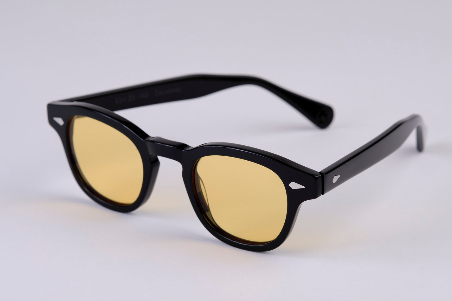 Large - NEW YORK EYERISH, Causeway. Black Frame with Orange Lenses