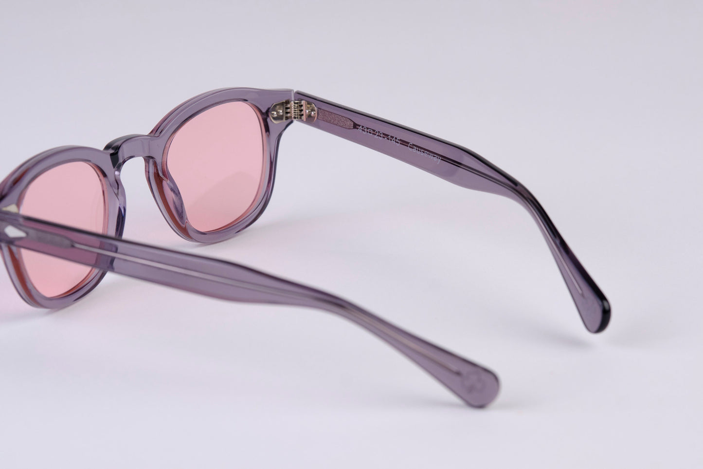 Small - NEW YORK EYERISH, Causeway. Grey Frame with Pink Lenses