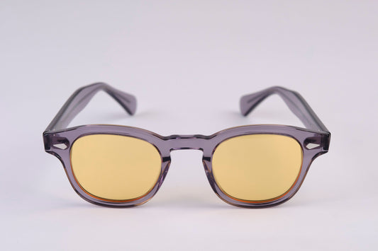 Small - NEW YORK EYERISH, Causeway. Grey Frame with Orange Lenses