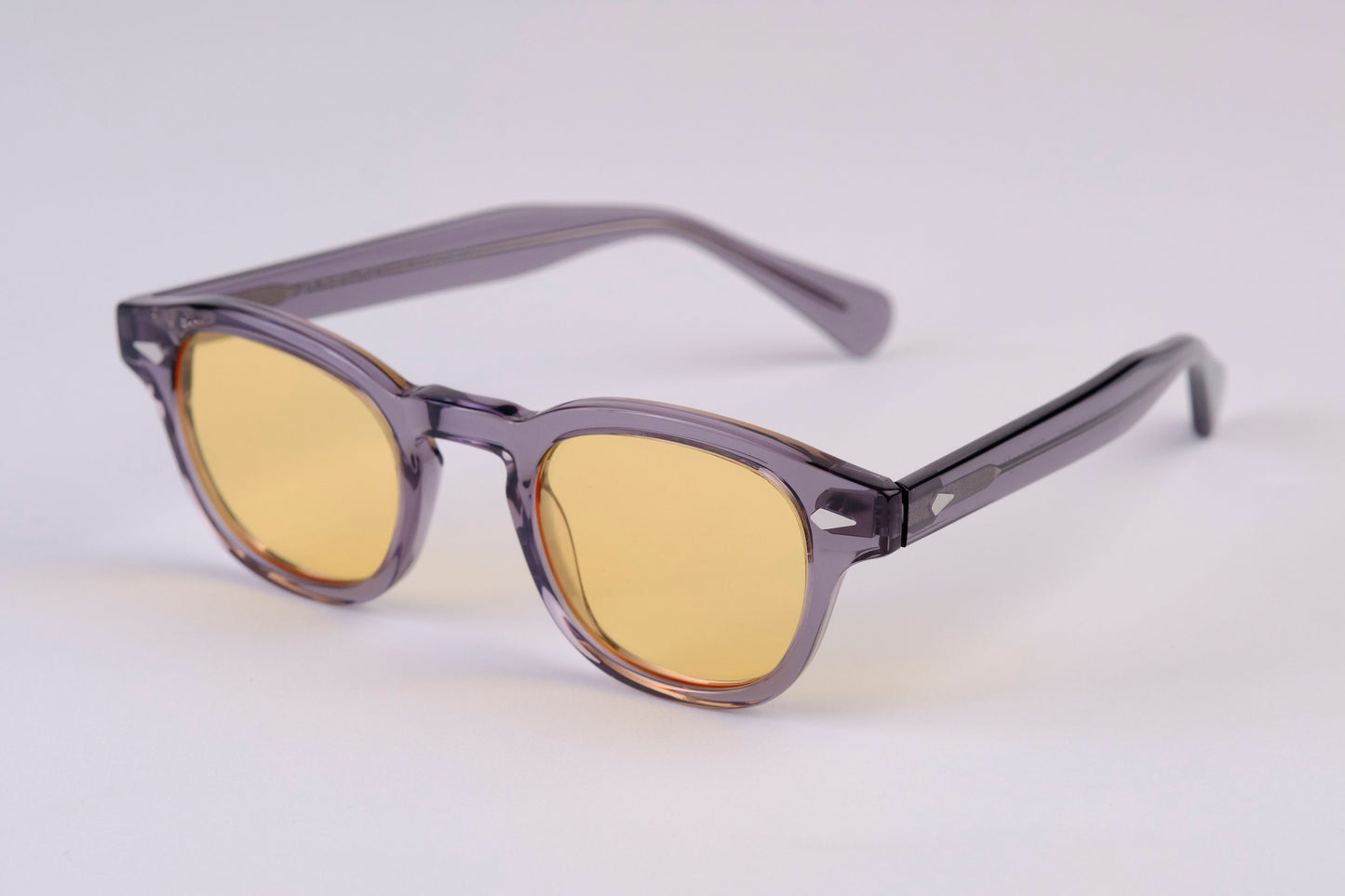 Small - NEW YORK EYERISH, Causeway. Grey Frame with Orange Lenses