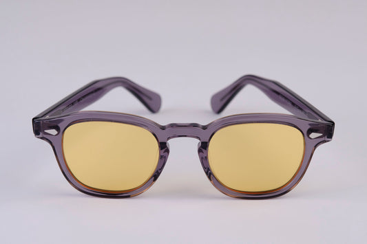 Large - NEW YORK EYERISH, Causeway. Grey Frame with Orange Lenses