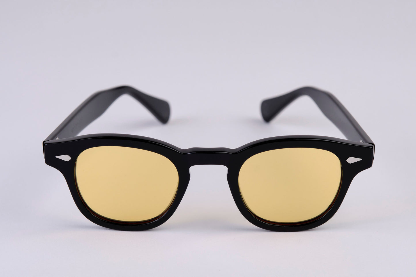 Large - NEW YORK EYERISH, Causeway. Black Frame with Orange Lenses