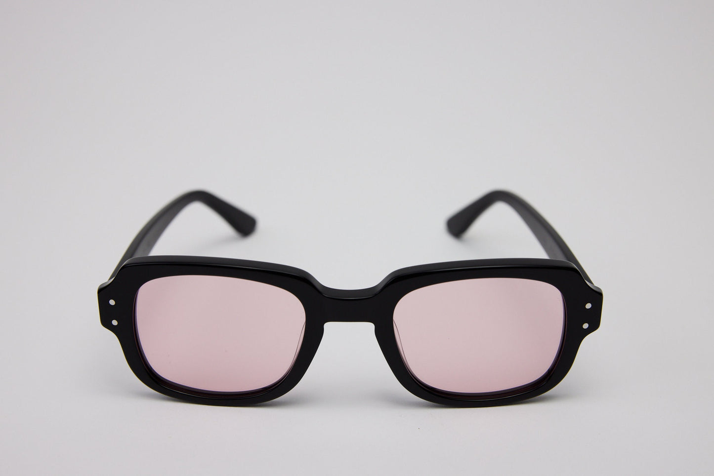 Small - NEW YORK EYERISH, "The Downings." Black Frame with Pink Lenses