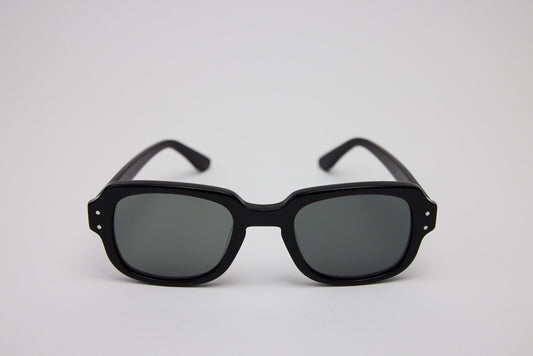 Small - NEW YORK EYERISH, "The Downings." Black Frame with Grey Lenses