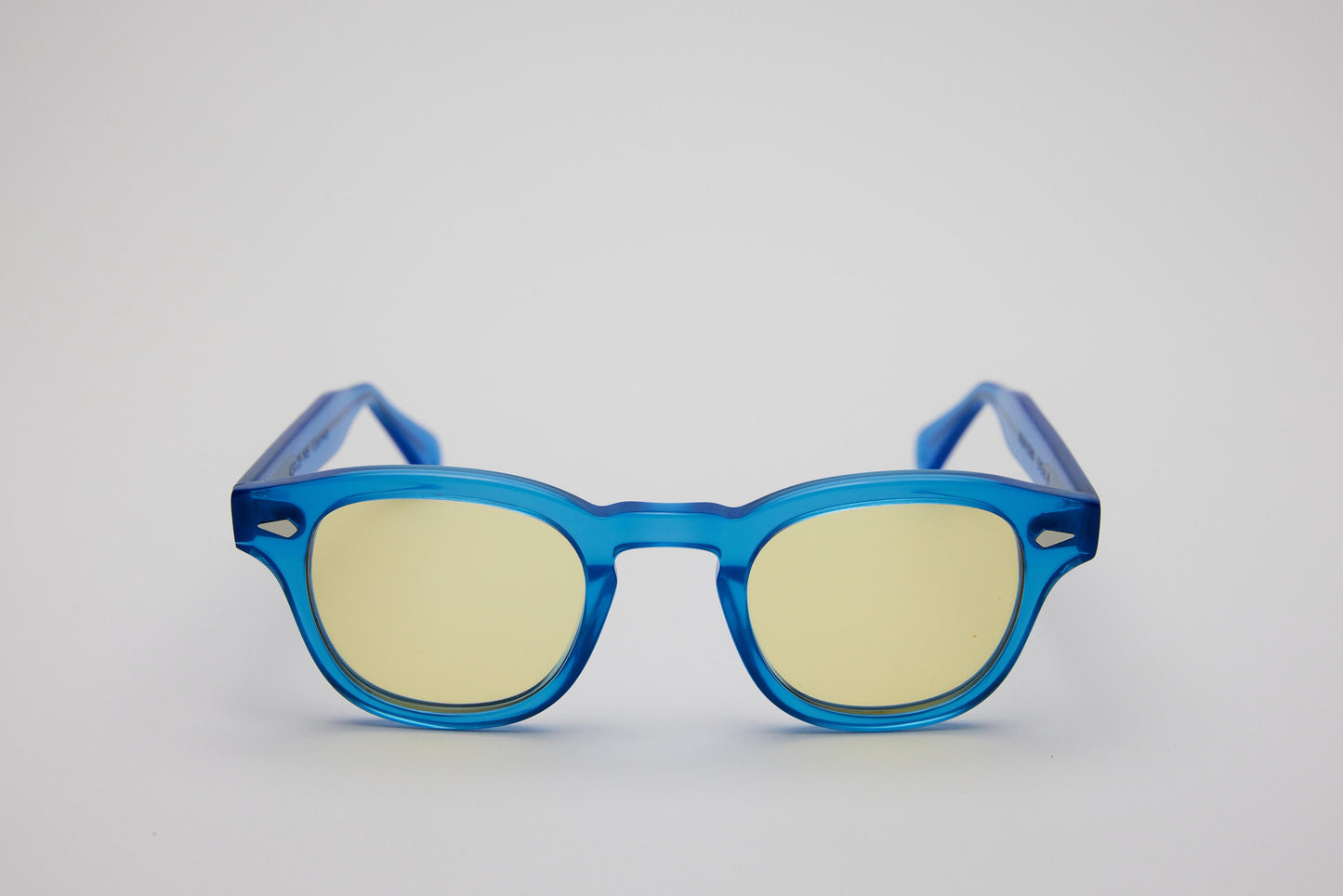 Small - NEW YORK EYERISH, Causeway. Blue Frame with Light Yellow Lenses