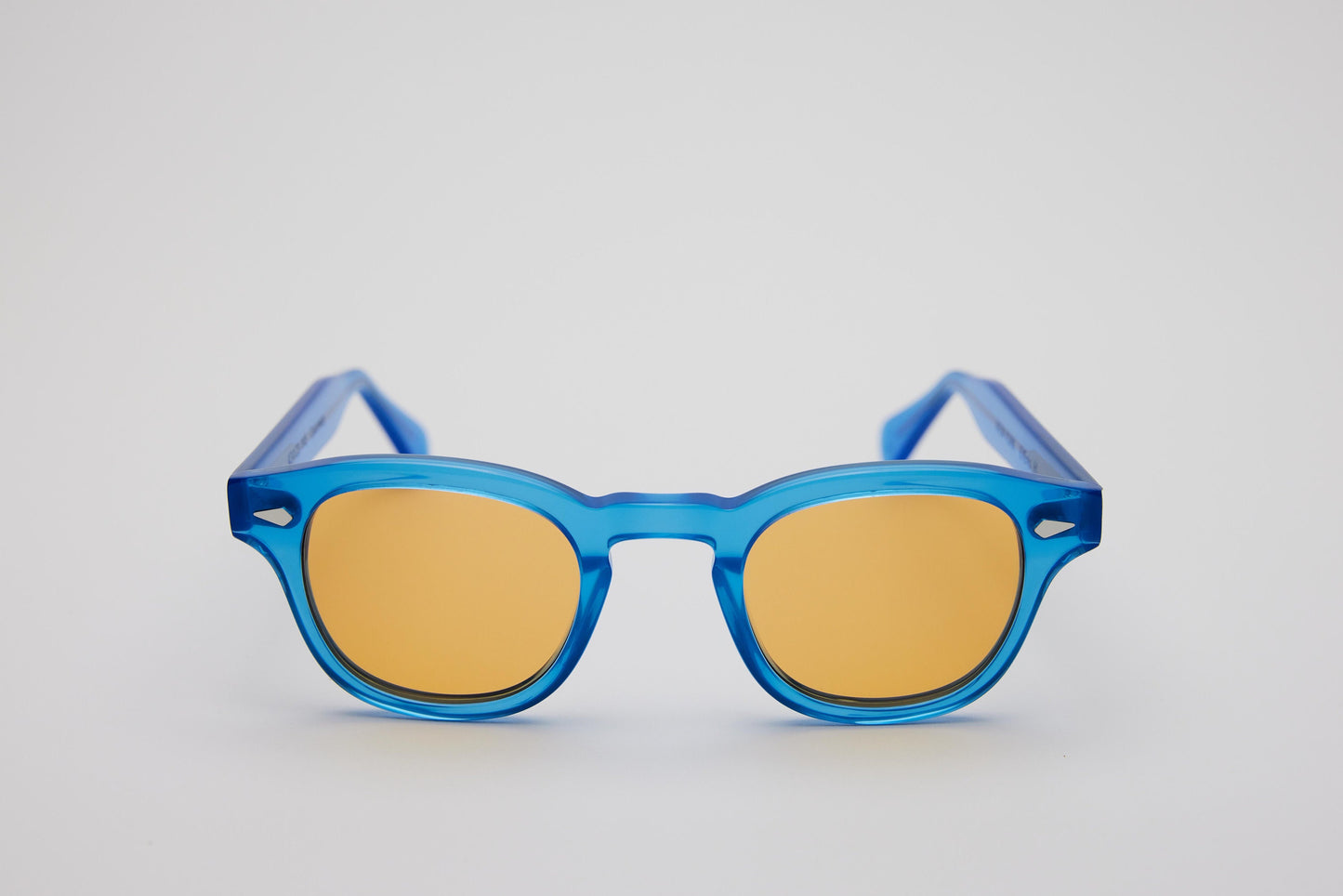 Small - NEW YORK EYERISH, Causeway. Blue Frame with Orange Lenses