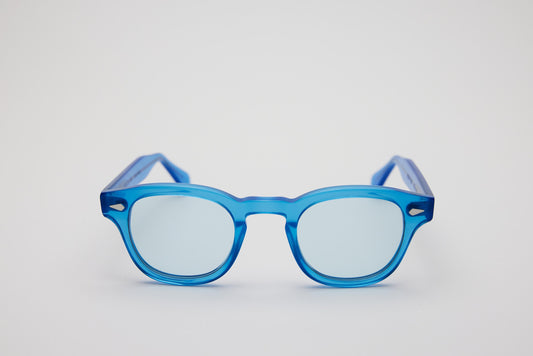Small - NEW YORK EYERISH, Causeway. Blue Frame with Light Blue Lenses