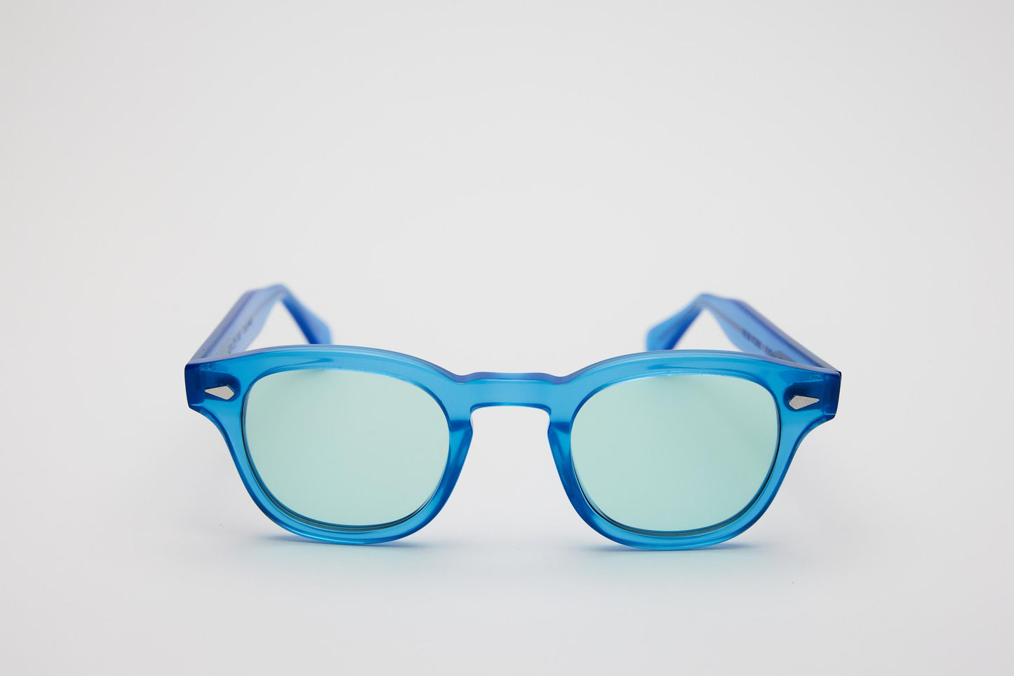 Small - NEW YORK EYERISH, Causeway. Blue Frame with Mint Lenses