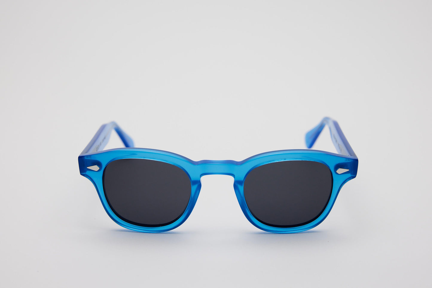 Small - NEW YORK EYERISH, Causeway. Blue Frame with Grey Lenses