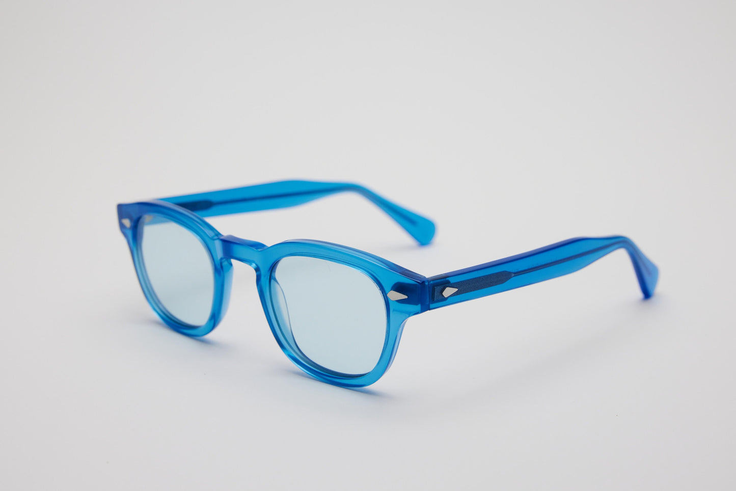 Small - NEW YORK EYERISH, Causeway. Blue Frame with Light Blue Lenses