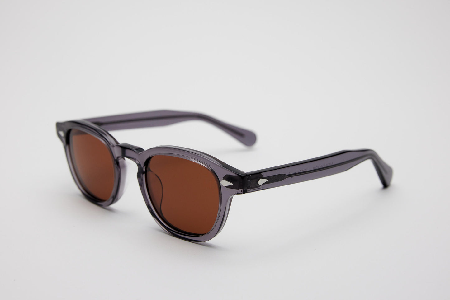 Small - NEW YORK EYERISH, Causeway. Grey Frame with Amber Lenses