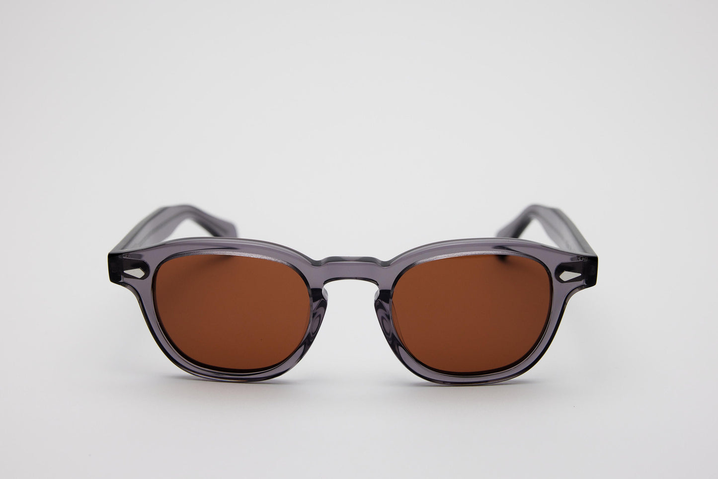 Small - NEW YORK EYERISH, Causeway. Grey Frame with Amber Lenses