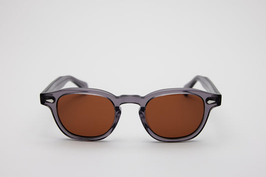 Small - NEW YORK EYERISH, Causeway. Grey Frame with Amber Lenses