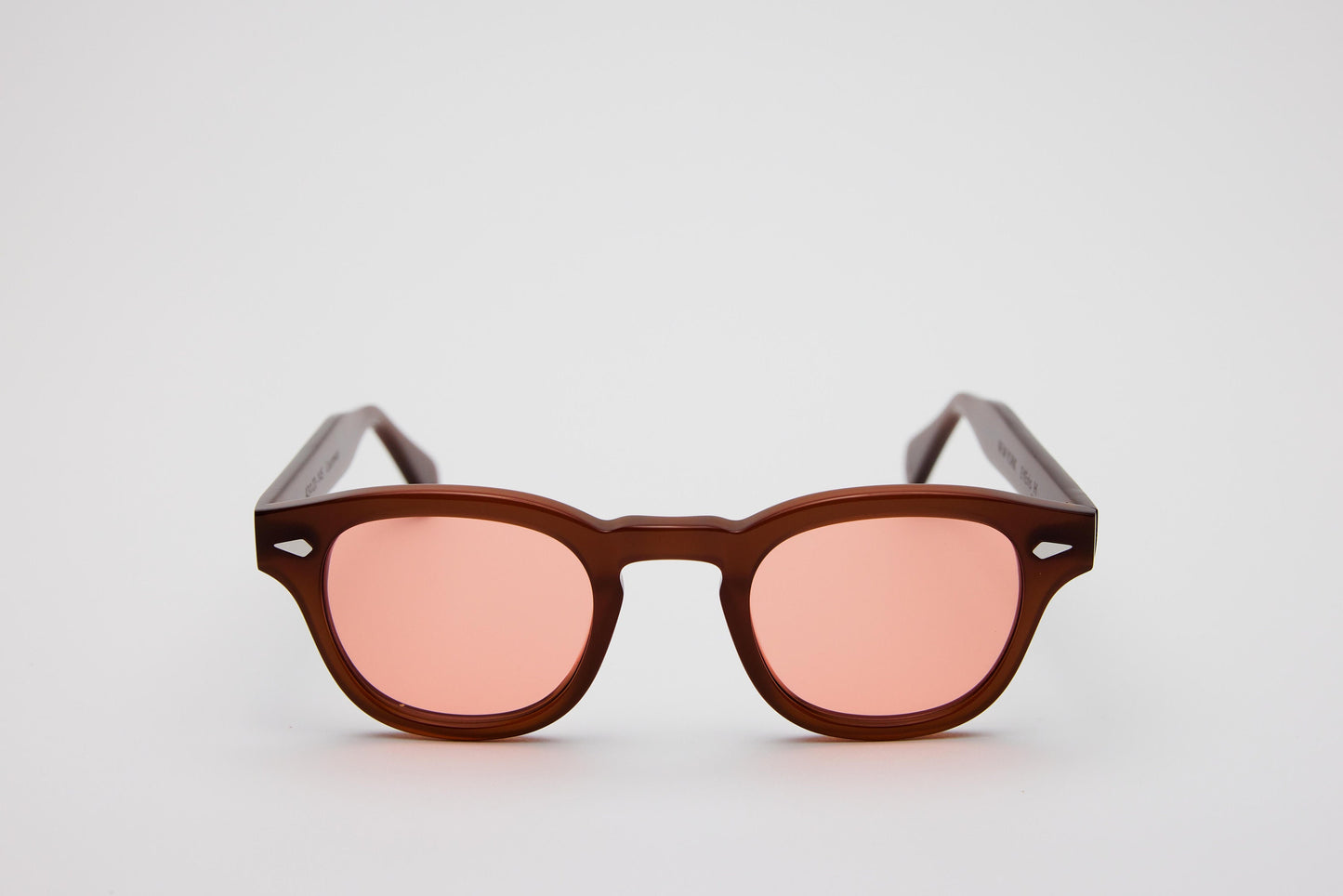 Small - NEW YORK EYERISH, Causeway. Brown Frame with Red Lenses