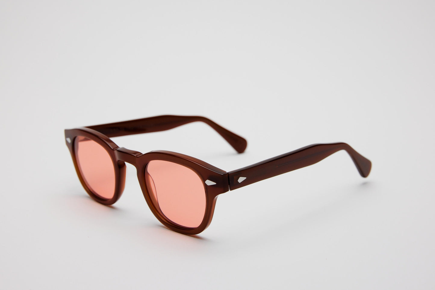 Small - NEW YORK EYERISH, Causeway. Brown Frame with Red Lenses