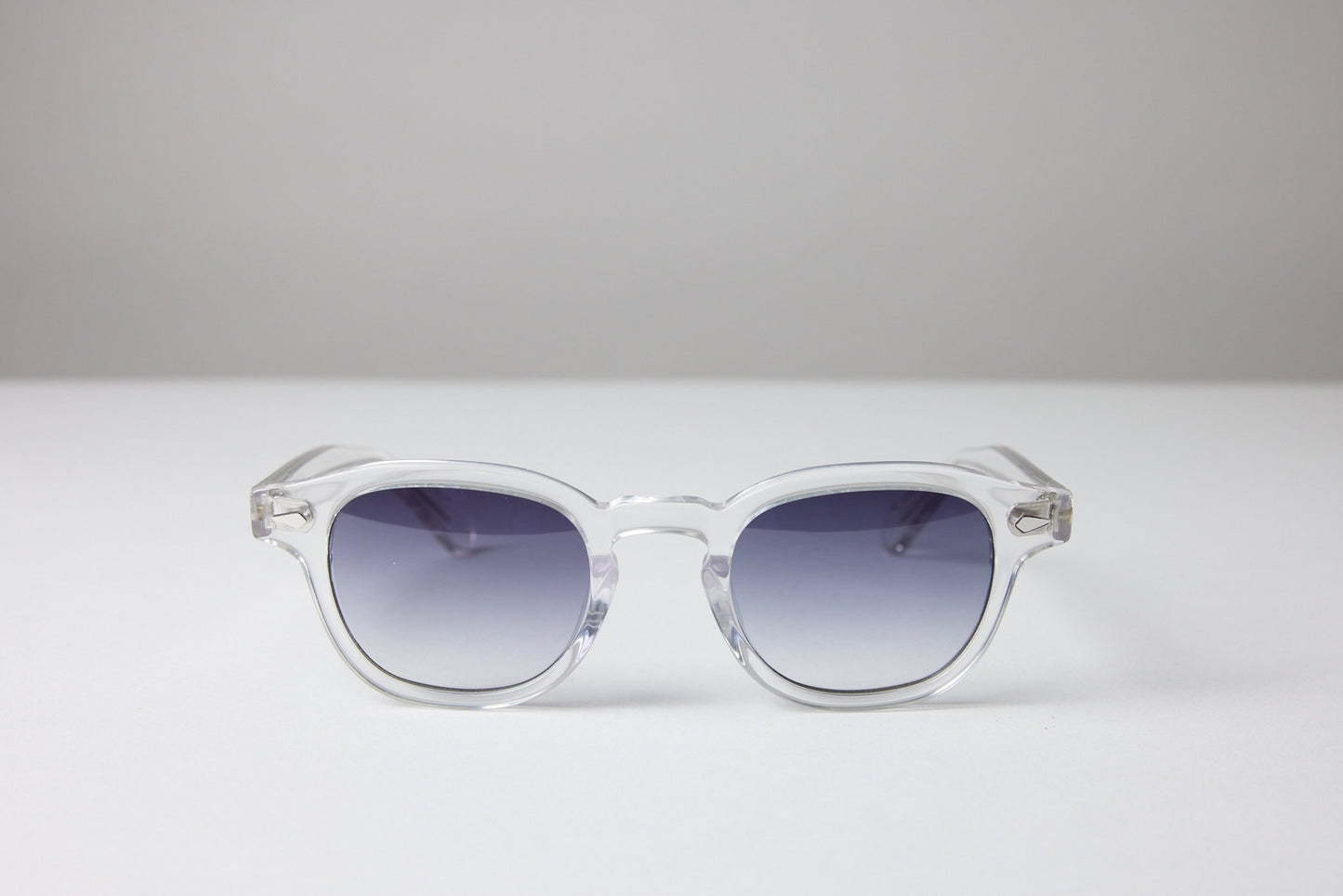 Large - NEW YORK EYERISH, Causeway. Clear Frame with Grey Fade Lenses