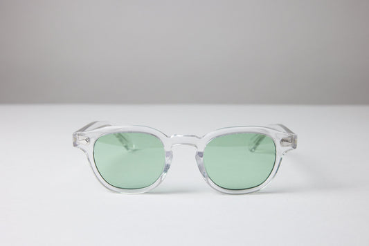 Large - NEW YORK EYERISH, Causeway. Clear Frame with Light Green Lenses