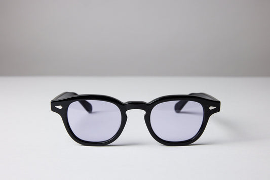 Large - NEW YORK EYERISH, Causeway. Black Frame with Lavender Lenses