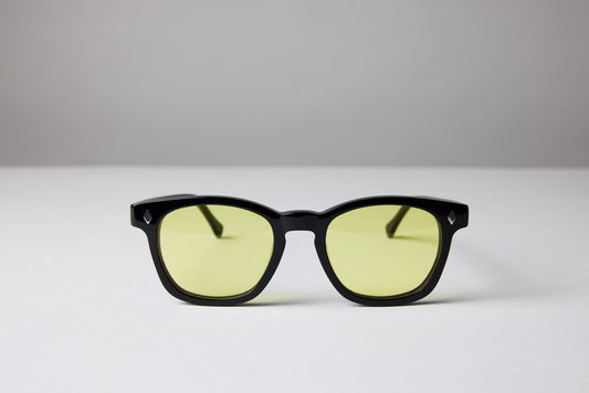 NEW YORK EYERISH, Castlerock. Black Frame with Light Yellow Lenses