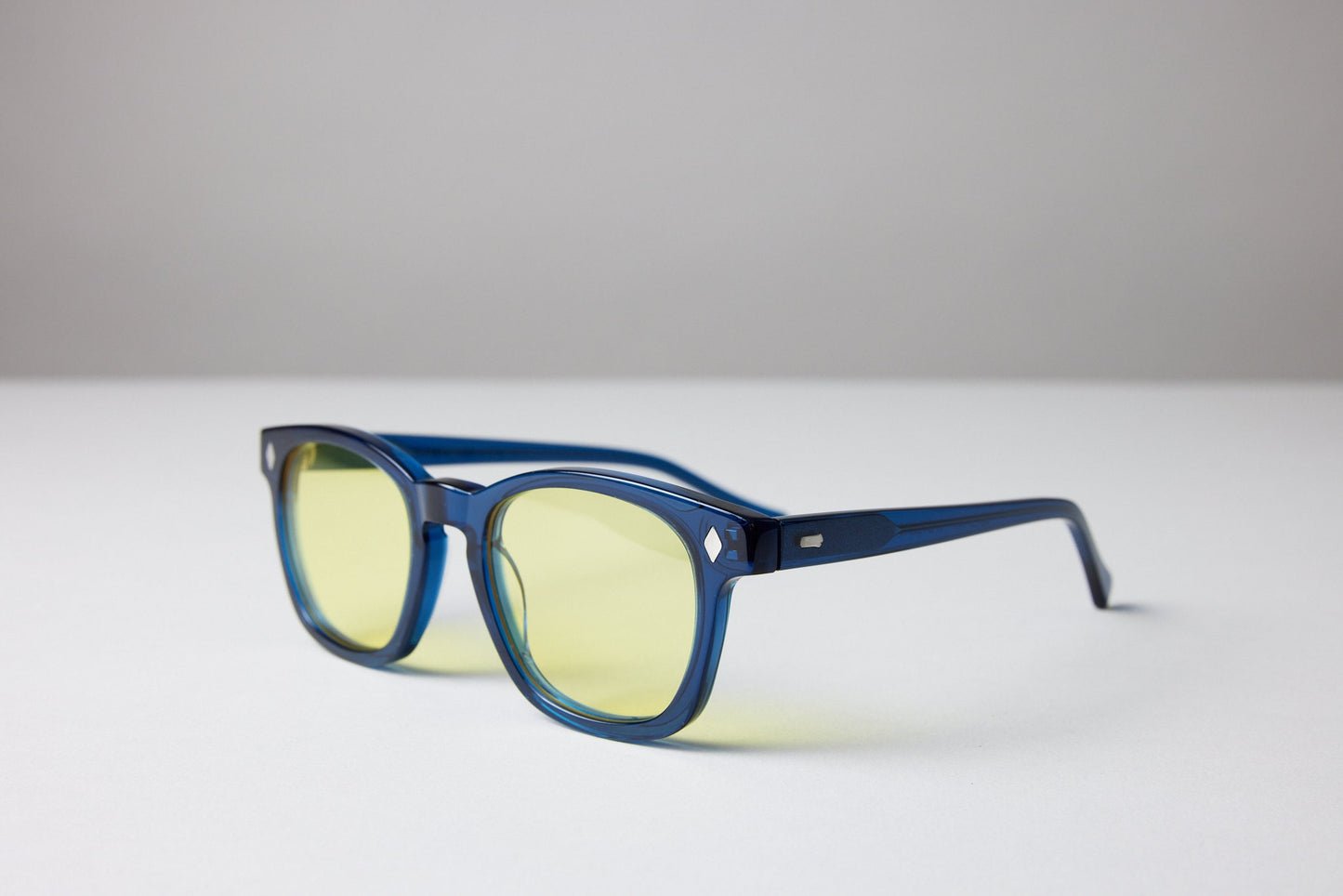 NEW YORK EYERISH, Castlerock. Blue Frame with Light Yellow Lenses