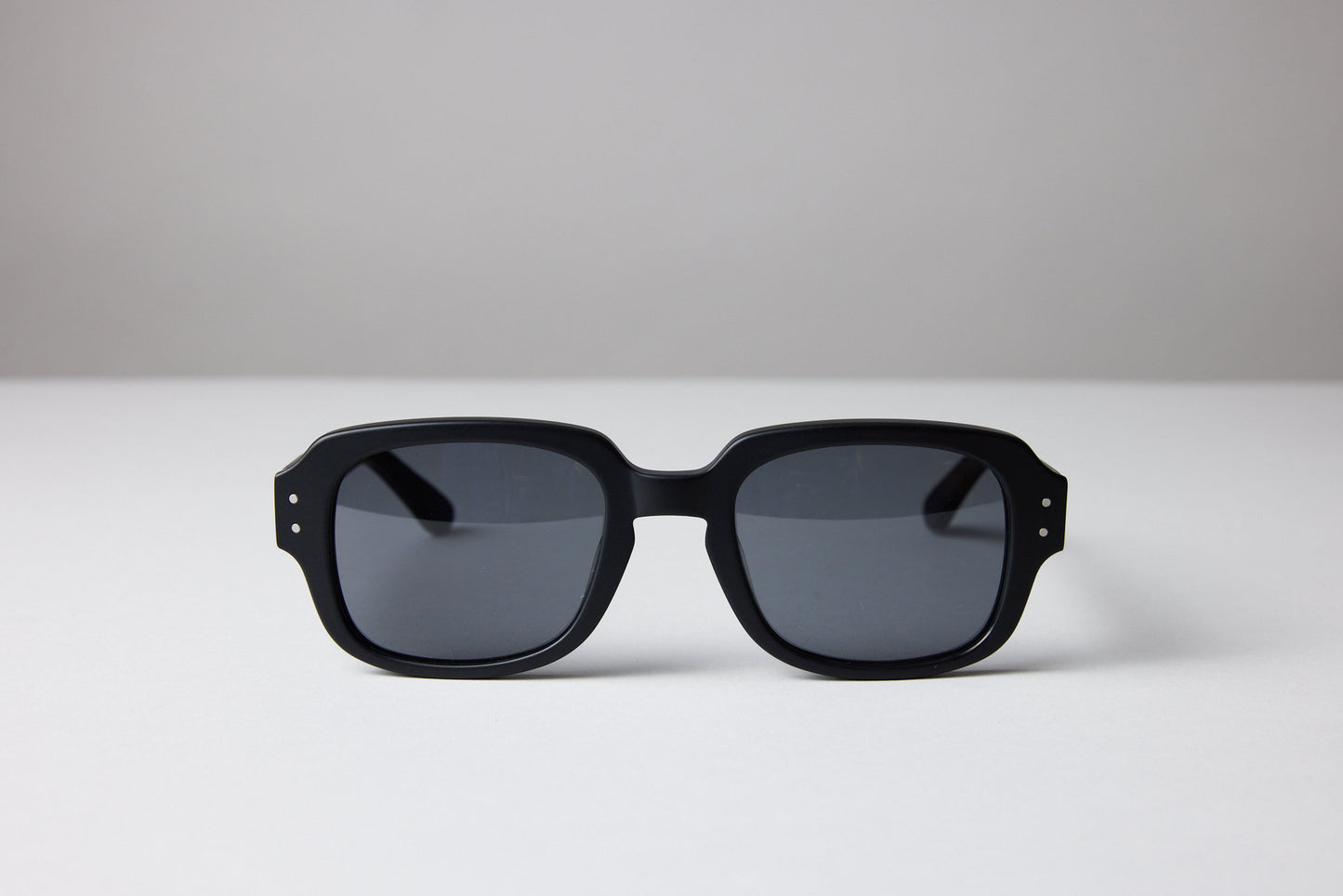 Large - NEW YORK EYERISH, "The Downings." Black Frame with Grey Lenses