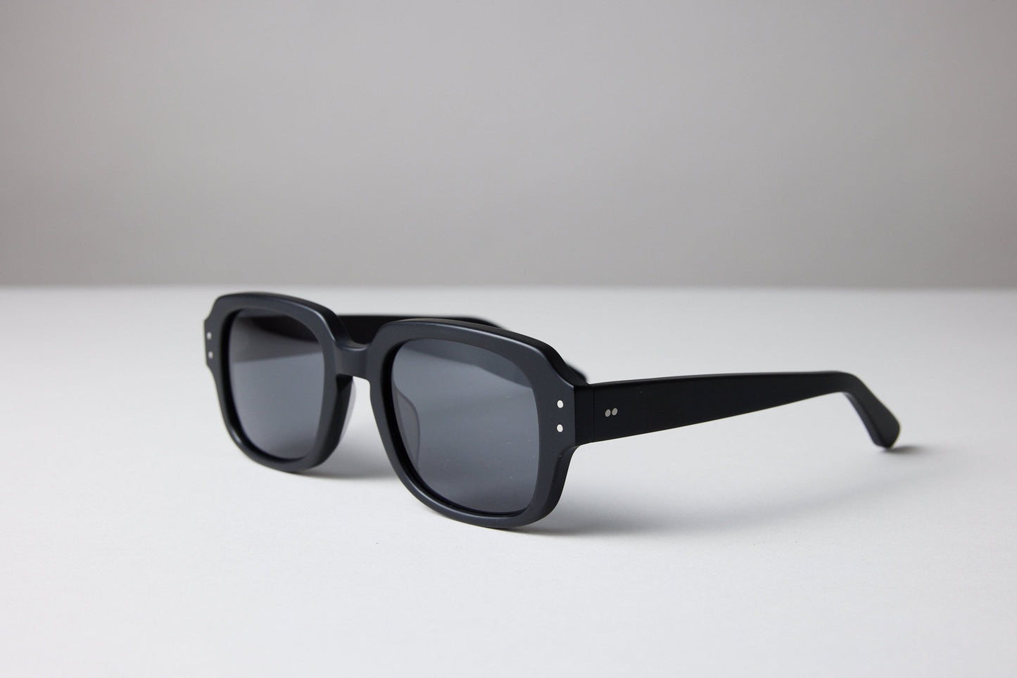 Large - NEW YORK EYERISH, "The Downings." Black Frame with Grey Lenses