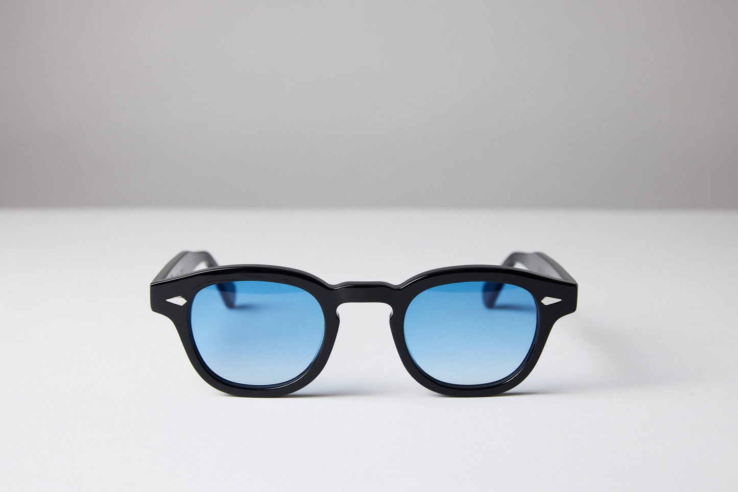 Small - NEW YORK EYERISH, Causeway. Black Frame with Blue Fade Lenses