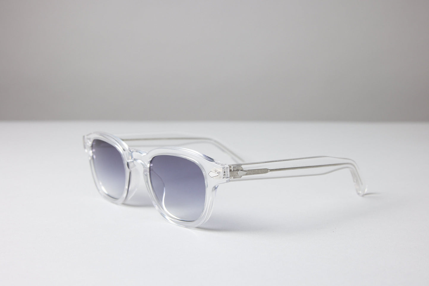 Large - NEW YORK EYERISH, Causeway. Clear Frame with Grey Fade Lenses