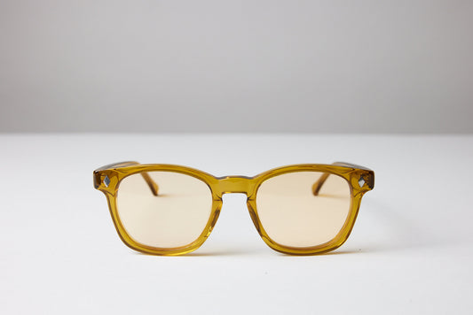 NEW YORK EYERISH, Castlerock. Caramel Frame with Gold Lenses