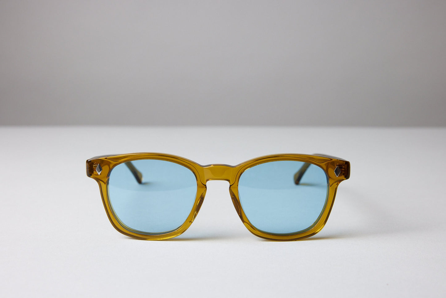 NEW YORK EYERISH, Castlerock. Caramel Frame with Baby Blue Lenses