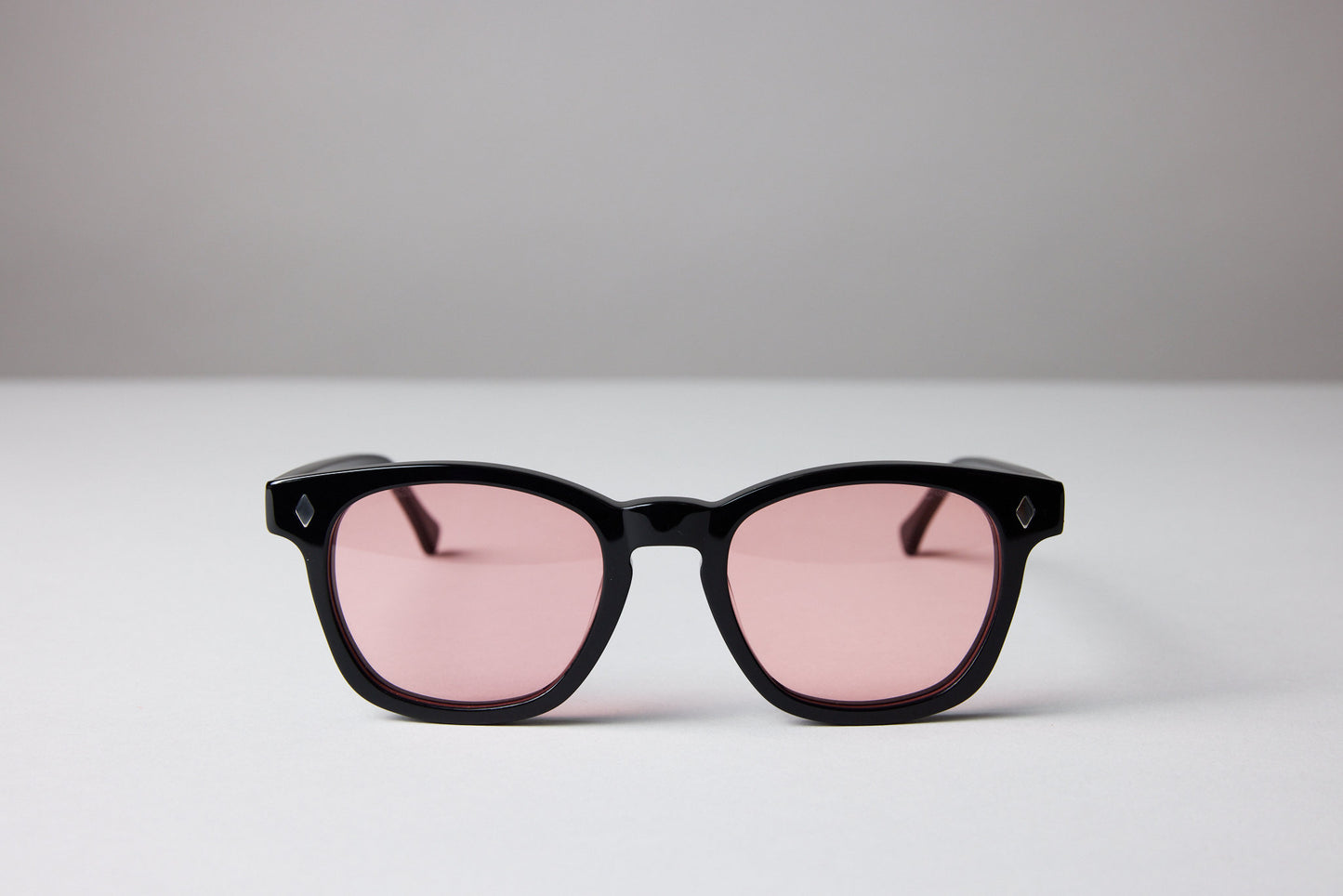 NEW YORK EYERISH, Castlerock. Black Frame with Pink Lenses