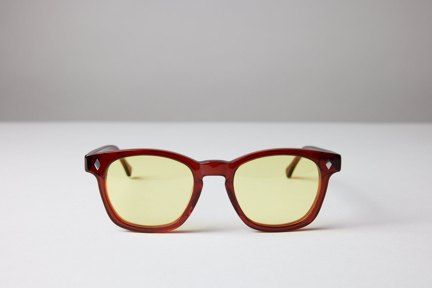NEW YORK EYERISH, Castlerock. Garnet Red Frame with Light Yellow Lenses
