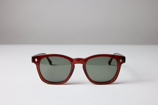 NEW YORK EYERISH, Castlerock. Garnet Red Frame with G24 Green Lenses
