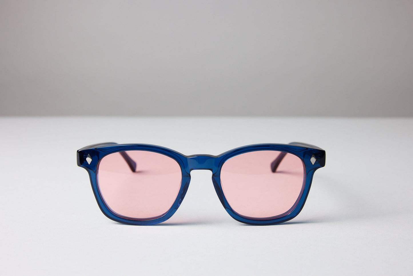 NEW YORK EYERISH, Castlerock. Blue Frame with Pink Lenses