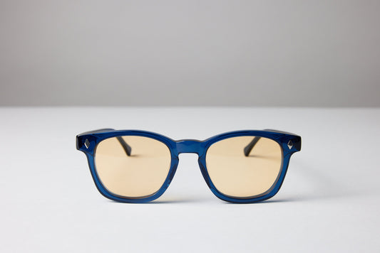 NEW YORK EYERISH, Castlerock. Blue Frame with Orange Lenses