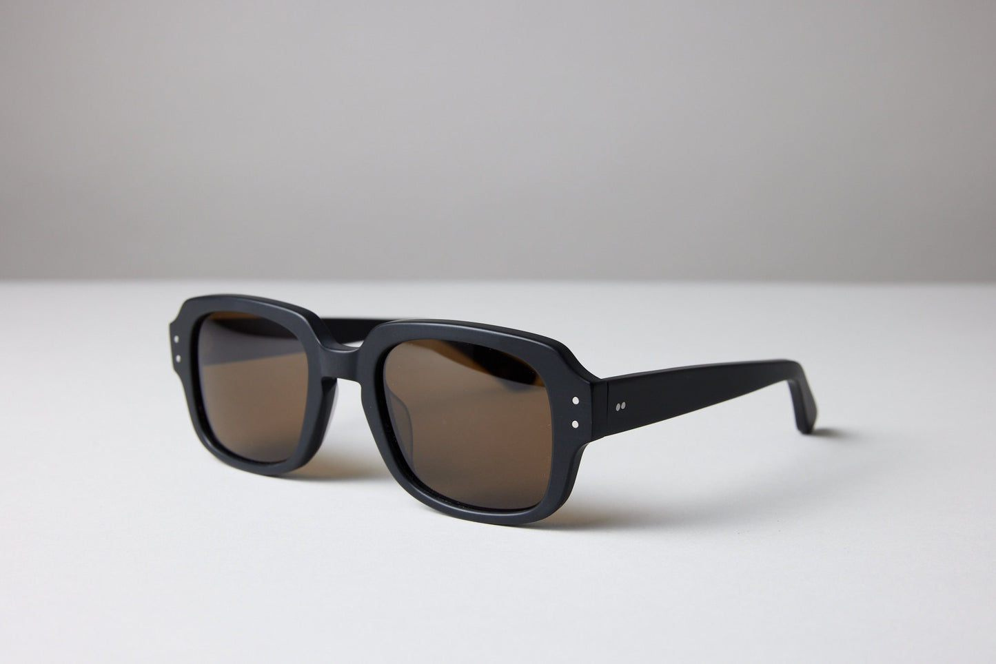 Large - NEW YORK EYERISH, "The Downings." Black Frame with Amber Lenses