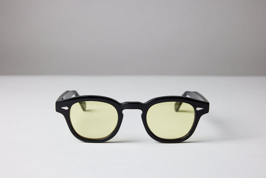 Small - NEW YORK EYERISH, Causeway. Black Frame with Light Yellow Lenses