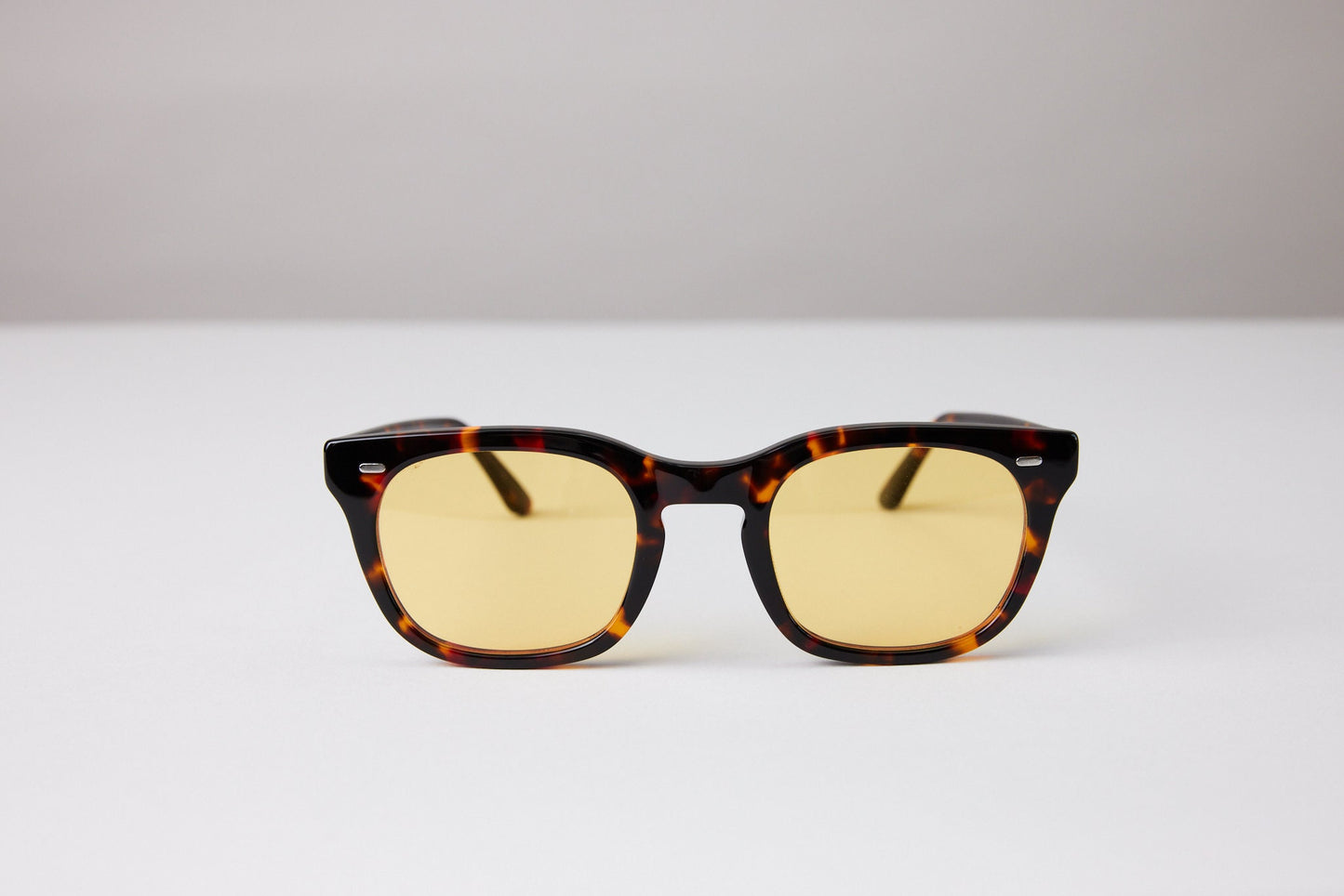 NEW YORK EYERISH, Dingle. Dark Tortoise Shell Frame with Yellow Lenses