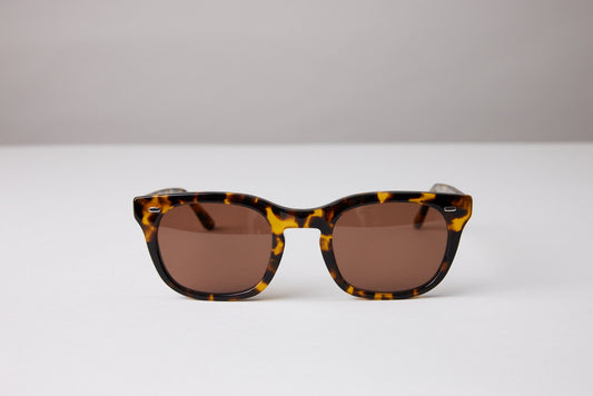 NEW YORK EYERISH, Dingle. Light Tortoise Shell Frame with Amber Lenses