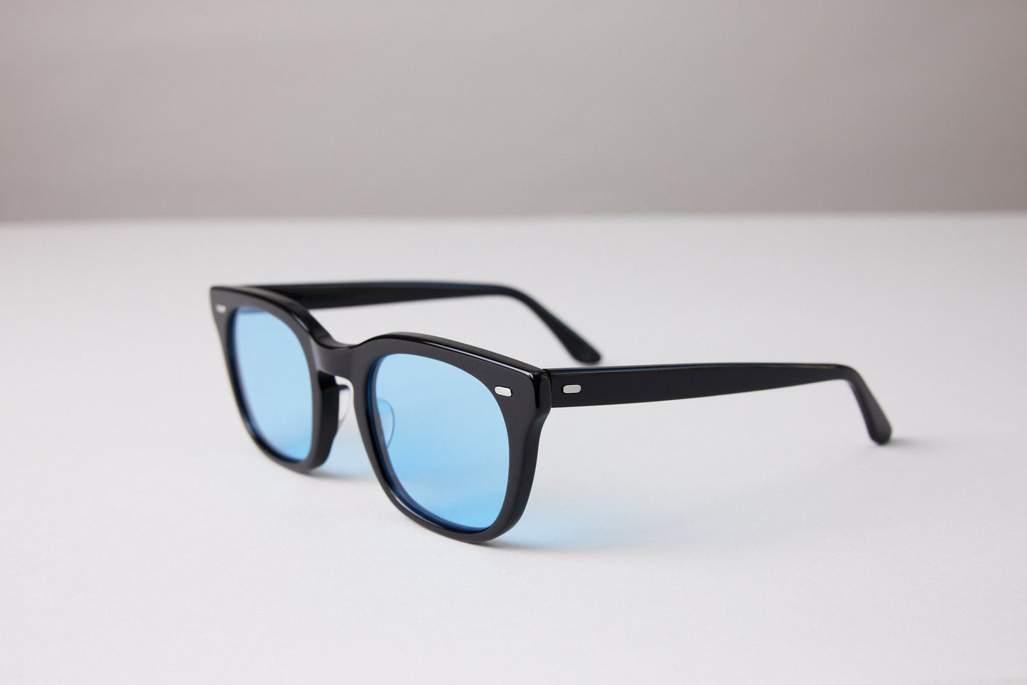 NEW YORK EYERISH, Dingle. Black Frame with Baby Blue Lenses