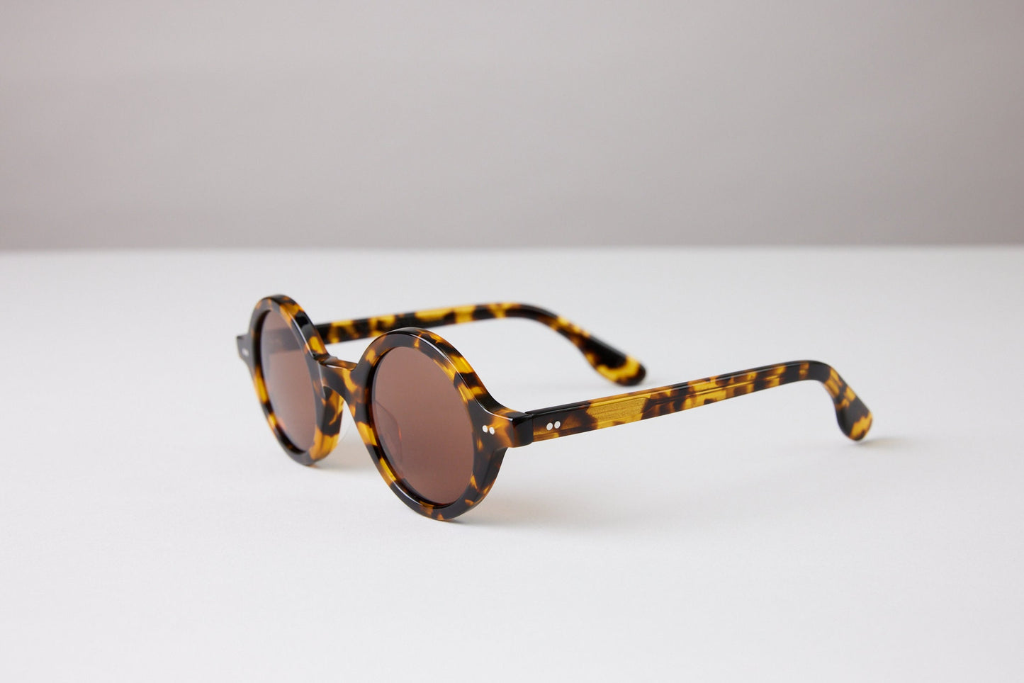 NEW YORK EYERISH, Greystones. Light Tortoise Shell Frame with Amber Lenses