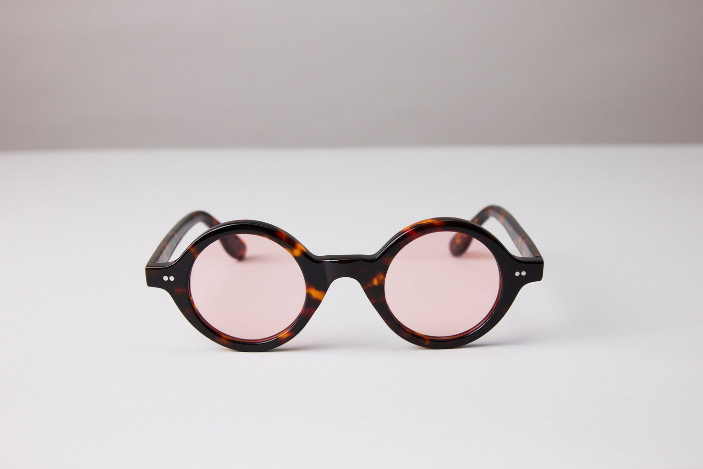 NEW YORK EYERISH, Greystones. Dark Tortoise Shell Frame with Pink Lenses