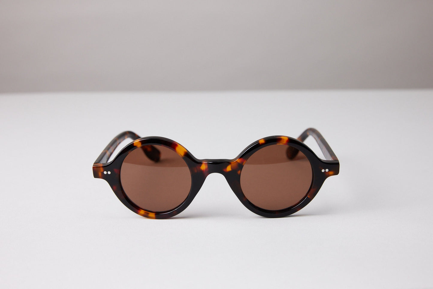 NEW YORK EYERISH, Greystones. Dark Tortoise Shell Frame with Amber Lenses