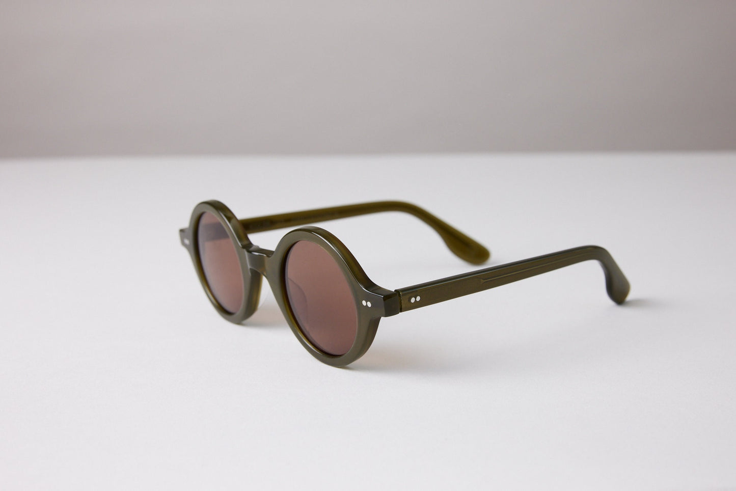 NEW YORK EYERISH, Greystones. Green Frame with Amber Lenses