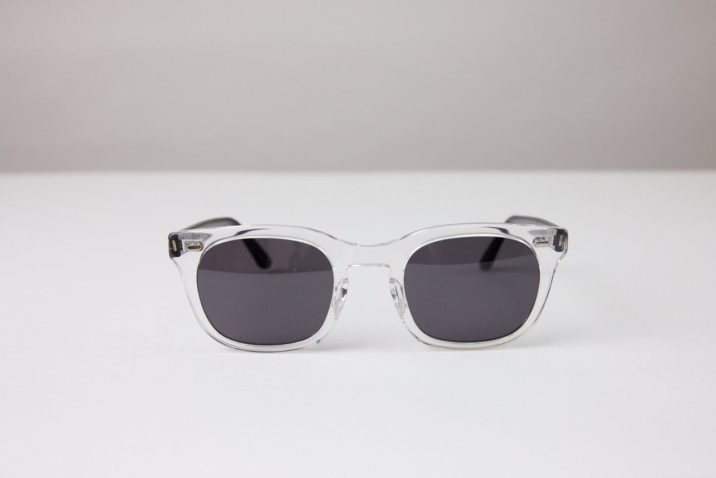 NEW YORK EYERISH, Dingle. Clear with Black Temple Frame with Grey Lenses
