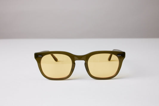 NEW YORK EYERISH, Dingle. Green Frame with Yellow Lenses