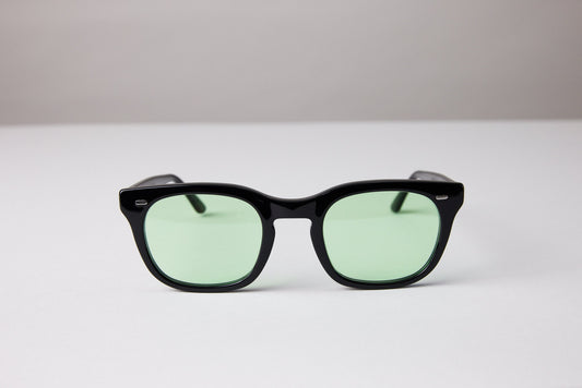NEW YORK EYERISH, Dingle. Black Frame with Light Green Lenses