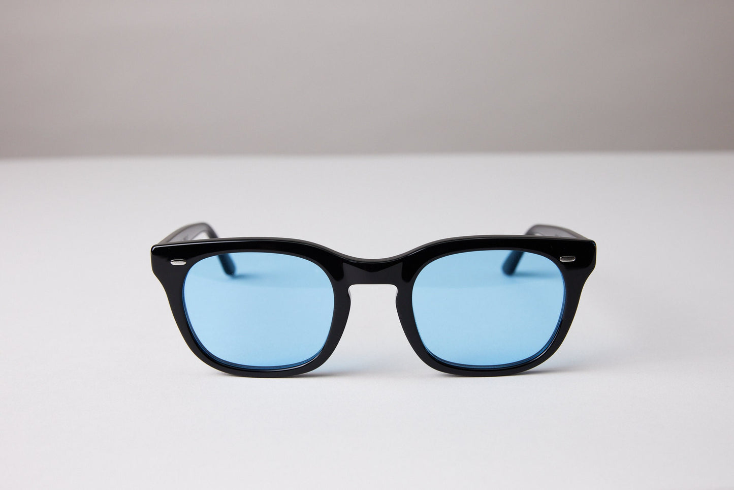 NEW YORK EYERISH, Dingle. Black Frame with Baby Blue Lenses