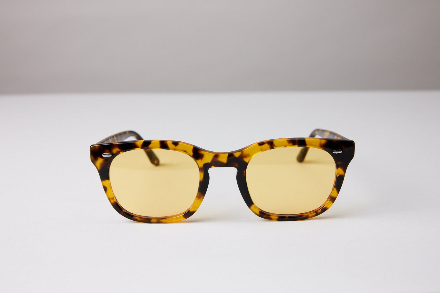 NEW YORK EYERISH, Dingle. Light Tortoise Shell Frame with Yellow Lenses