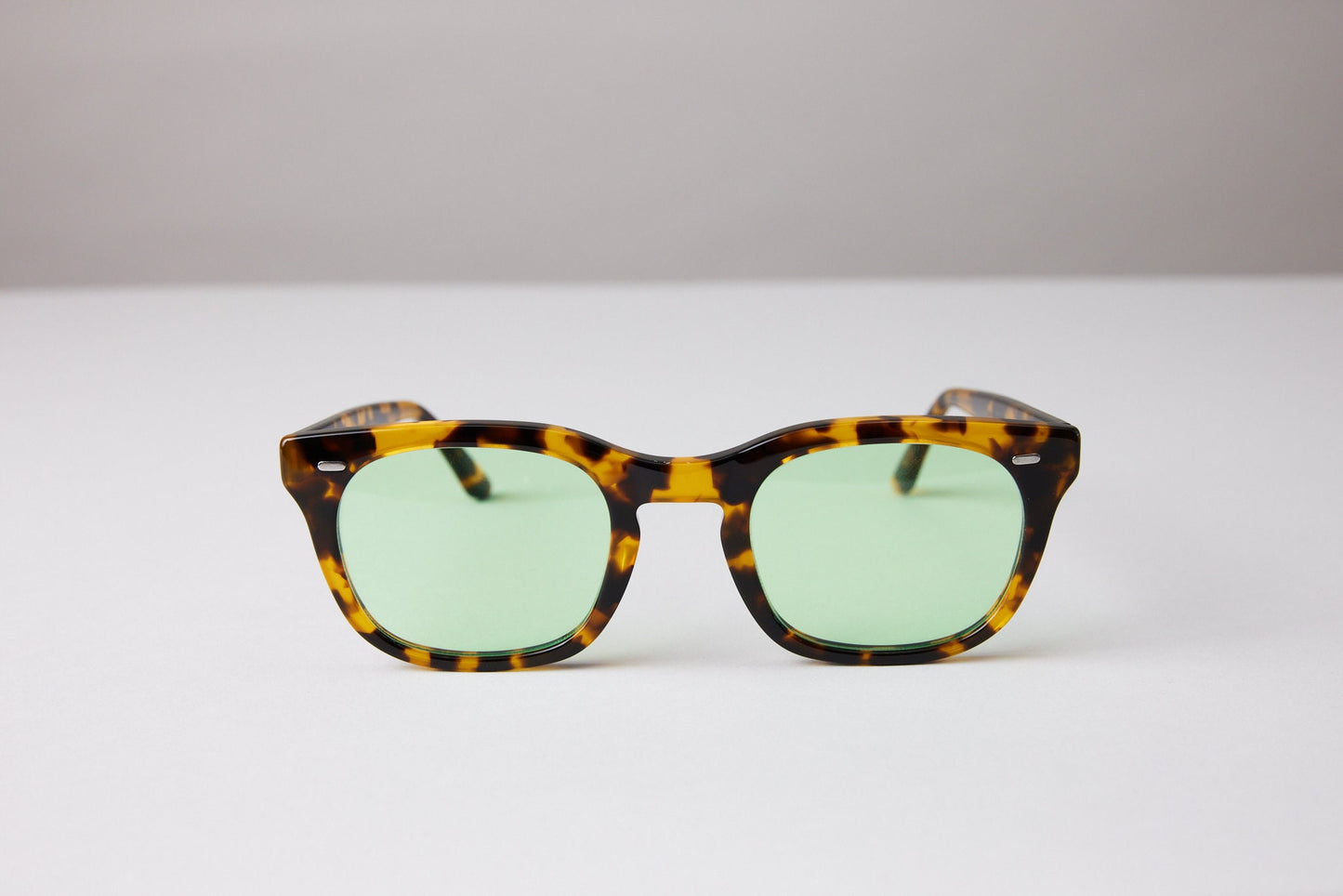NEW YORK EYERISH, Dingle. Light Tortoise Shell Frame with Light Green Lenses